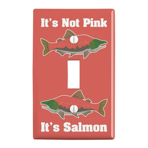 Not Pink Salmon Color Funny Plastic Wall Decor Toggle Light Switch Plate Cover