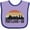 Lavender and Purple, variant on Inktastic Portland Oregon Skyline Retro Sunset Boys or Girls Baby Bib