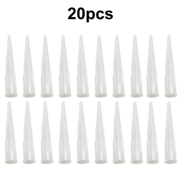 BTOER 20pcs Plastic Glass Glue Caulking Gun Nozzle Sealant Silicone Caulking Nozzle Sealant Silicone Caulking Tips Construction Tools