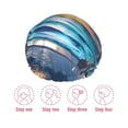 thumbnail image 5 of Kdxio Ocean View Bedroom Print Shower Cap for Women,Elastic and Reusable,Double Waterproof Layers Bathing Hat, 5 of 6
