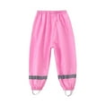 thumbnail image 2 of Antinious Toddler Girls Sweatpants,Casual Long Jogger Pants for Boys Girls,Kids Flat Waisted Rain Pants Summer Beach Pants Waterproof go Pants,Pink,S, 2 of 5