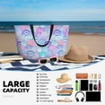 thumbnail image 5 of Balery Watercolor Sea Shells 1 Beach Travel Bag - Water-Resistant, Large Capacity Lightweight Tote with 7 Pockets for Women and Men - Perfect for Beach, Pool, Gym, and Travel, 5 of 7