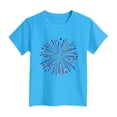 thumbnail image 4 of Gubotare Independence Day Shirt Girl Girls' Short Sleeve Graphic T-Shirt,Everyday Casual Wear,Soft & Comfortable Fit (Sky Blue,Size 7-8 Years), 4 of 4
