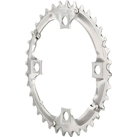 Shimano Deore M533 36T 104mm BCD 4 Bolt 9 Speed Silver Steel Middle Chainring