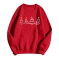 thumbnail image 4 of Fiaer Ladies Sweatshirts Christmas Tree Crew Neck Pullover Long Sleeve Baggy Plus Size Fashion Xmas Tops Red S, 4 of 6
