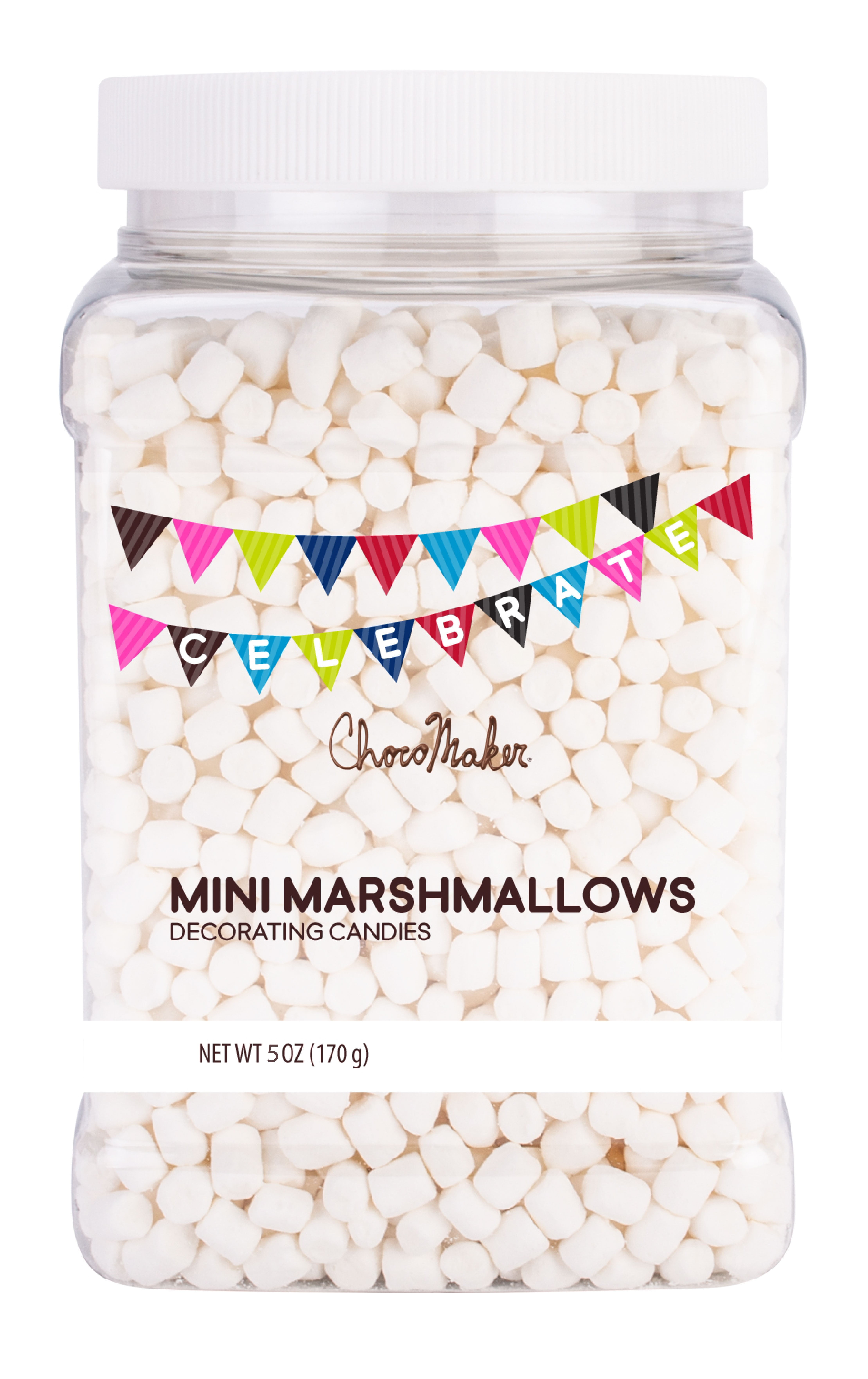 ChocoMaker White Mini Marshmallows - 5oz Jar - 3 per case