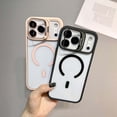 thumbnail image 4 of Magnetic Case for iPhone Air [Compatible with MagSafe] With Buil-in Camera Ring Kickstand, Clear Cover Drop Shockproof Protective Ultra Slim Phone Case Cover With Lens Flim,Winered, 4 of 10