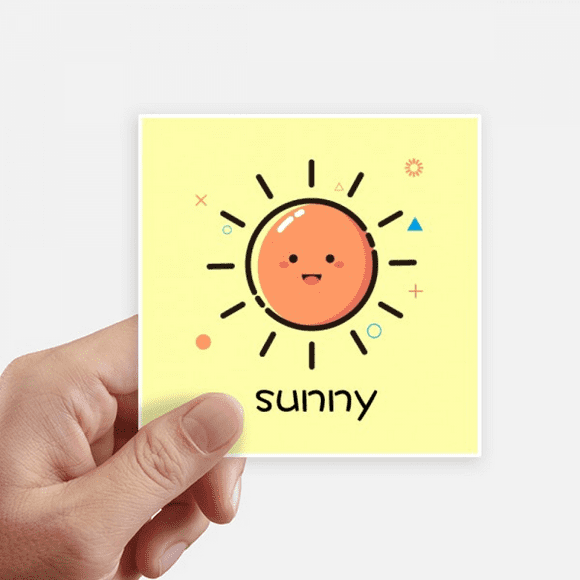 Pleasant Sunny Day Sunbeam Sticker Square Waterproof Stickers Wallpaper Car Decal