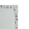 thumbnail image 3 of Ambesonne Anchor Fitted Sheet 2 Pcs Set, Marine Nautical Wheel, Twin, Blue and Red, 3 of 3