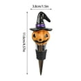 thumbnail image 3 of Bouchon d'Halloween en Métal et Résine avec Chapeau Design Citrouilles pour Fête Bouteille Décorative Scellée Bouchon de Citrouilles d'Halloween Sacs Réutilisables en Silicone pour Sandwich Sacs de Rangement pour Sandwich Congélateur, 3 of 4
