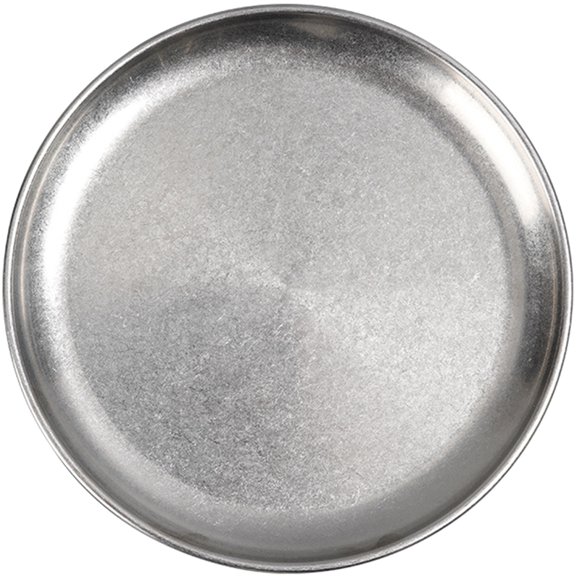RENACLIPY Round Stainless Steel Dinner Plate Silver for Home Aesthetically Pleasing and