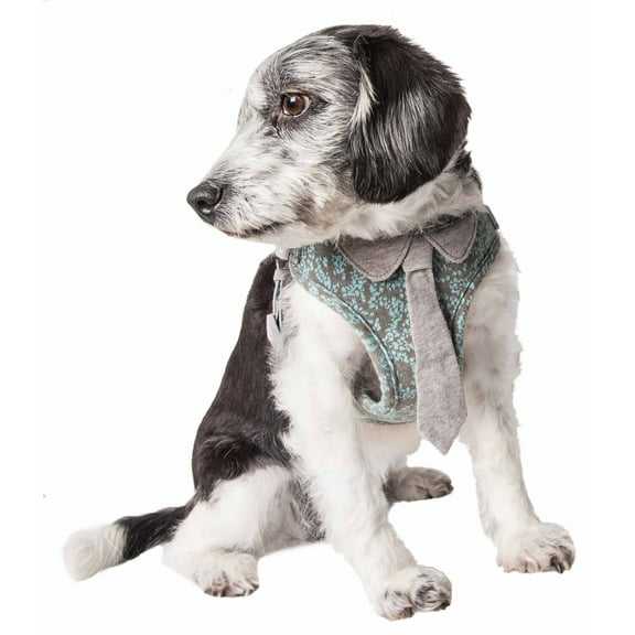 Pet Life ® 'Fidomite' Mesh Reversed and Adjustable Fashion Dog Harness W/ Designer Neck Tie