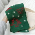 thumbnail image 6 of ​67x12 Inch Green & Red Christmas Scarf - Acrylic Faux Wool Unisex Winter Wear with Lock-Edged Craftsmanship, Holiday Gift (Set of 1)​​ Green, 6 of 6