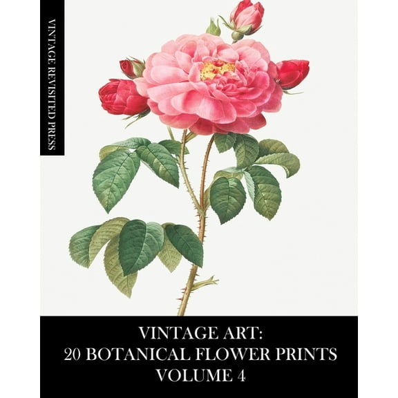 Vintage Art: 20 Botanical Flower Prints Volume 4: Ephemera for Framing, Collage, Decoupage and Junk Journals, (Paperback)