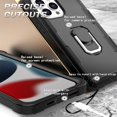 thumbnail image 3 of SaniMore for iPhone 13 Pro Max 6.7" 2021 Case with Hidden Bracket Rugged Heavy Duty Protective [Hard PC Back + Silicone Bumper] Shokcproof Anti-drop Tri-layer Hybird Armor Shell, Black, 3 of 7