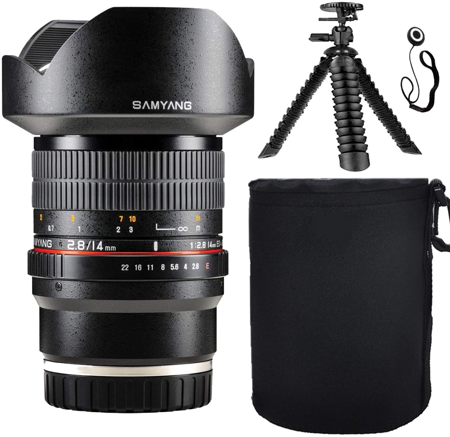 Samyang Sy14m Mft 14mm F2 8 If Ed Super Wide Angle Lens For Micro Four Third Mount W Lens Hood Protective Lens Case Spider Flex Tripod Other Accessory Bundle Walmart Com Walmart Com