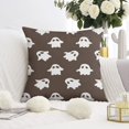thumbnail image 2 of Halloween Aesthetic Pillow Covers Set - Retro Horror Themed Artwork Linen Throw Covers 18x18 inch throw pillow case Halloween gifts to friends,family, 2 of 6