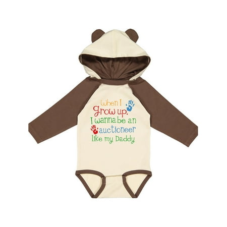 

Inktastic Auctioneer like Daddy Gift Baby Boy or Baby Girl Long Sleeve Bodysuit