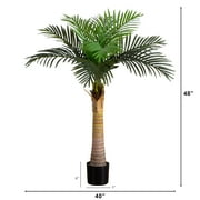 Nearly Natural Artificial Coconut Palm Potted Tree - 4