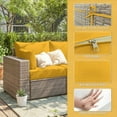 thumbnail image 4 of Pakunoda Outdoor Cushions Replacement, 8 Piece Sectional Cushion Fits 3-Seat, 4” Foam Deep Seat, for Patio Rattan Wicker Replacement Cushion, Liner&Cover, Yellow, 4 of 6