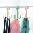 thumbnail image 6 of Closet Hanging Organizer Storage Purse Rack Handbag 360 Degree Rotating 4 Hooks for Belt Scarf Tie Rack Holder, 6 of 10
