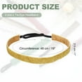 thumbnail image 2 of Uxcell 2Pcs Women's Headband, Non-Slip Bling Sparkle Headband Elastic Athletic Hair Head Band for Gym Running Yoga Sports, Workout Travel, Gold, 2 of 6
