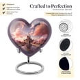 thumbnail image 3 of Dreamy Castle Heart Cremation Urn For Ashes - Small Urn For Human Ashes - 4 Keepsake Urns - human urns for ashes - Heart Cremation Urn For Adults - Mini Urns For Ashes Small - Heart Urns (3inch,4pcs), 3 of 5
