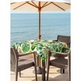 thumbnail image 2 of Outdoor Tablecloth with Umbrella Hole and Zipper, St. Patrick's Day Square Table Cloth 54x54 Inch Waterproof Tablecloth, Spring Shamrocks Green Love Heart Hats Picnic Table Cover for Patio Camping, 2 of 7