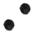 thumbnail image 2 of sweethay Cubierta de micrófono de pelo artificial para exteriores Parabrisas Soporte de micrófono Wind Muff negro 2piezas, 2 of 5
