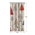 thumbnail image 5 of Beige Christmas Tree Pattern Shower Curtain 36"x72" ,Bathroom Decorative Shower Curtains Set with 12 Hooks,Modern Waterproof Washable Shower Curtain, 5 of 6