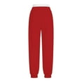 thumbnail image 4 of DPTALR Women's Loose Fit Elastic Waist Drawstring Baggy Casual Workout Joggers with Pockets,Red,Size XXXL, 4 of 6