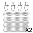 thumbnail image 1 of Broches de pesca,Broches de pesca Clips de pesca de cambio rápido,Fuerte cierre giratorio de acero inoxidable,Pin de presión con gancho para agua dulce salada,Crankbait Snaps Conector de, 1 of 8