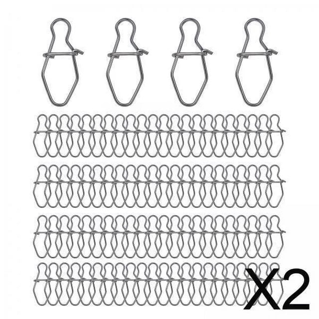 Broches de pesca,Broches de pesca Clips de pesca de cambio rápido,Fuerte cierre giratorio de acero inoxidable,Pin de presión con gancho para agua dulce salada,Crankbait Snaps Conector de