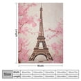 thumbnail image 4 of Qinduosi Flannel Sofa Blanket Eiffel Tower Art Print Throw Blanket Smooth Soft Sofa Chair Bed Office Utility Blanket, 4 of 6