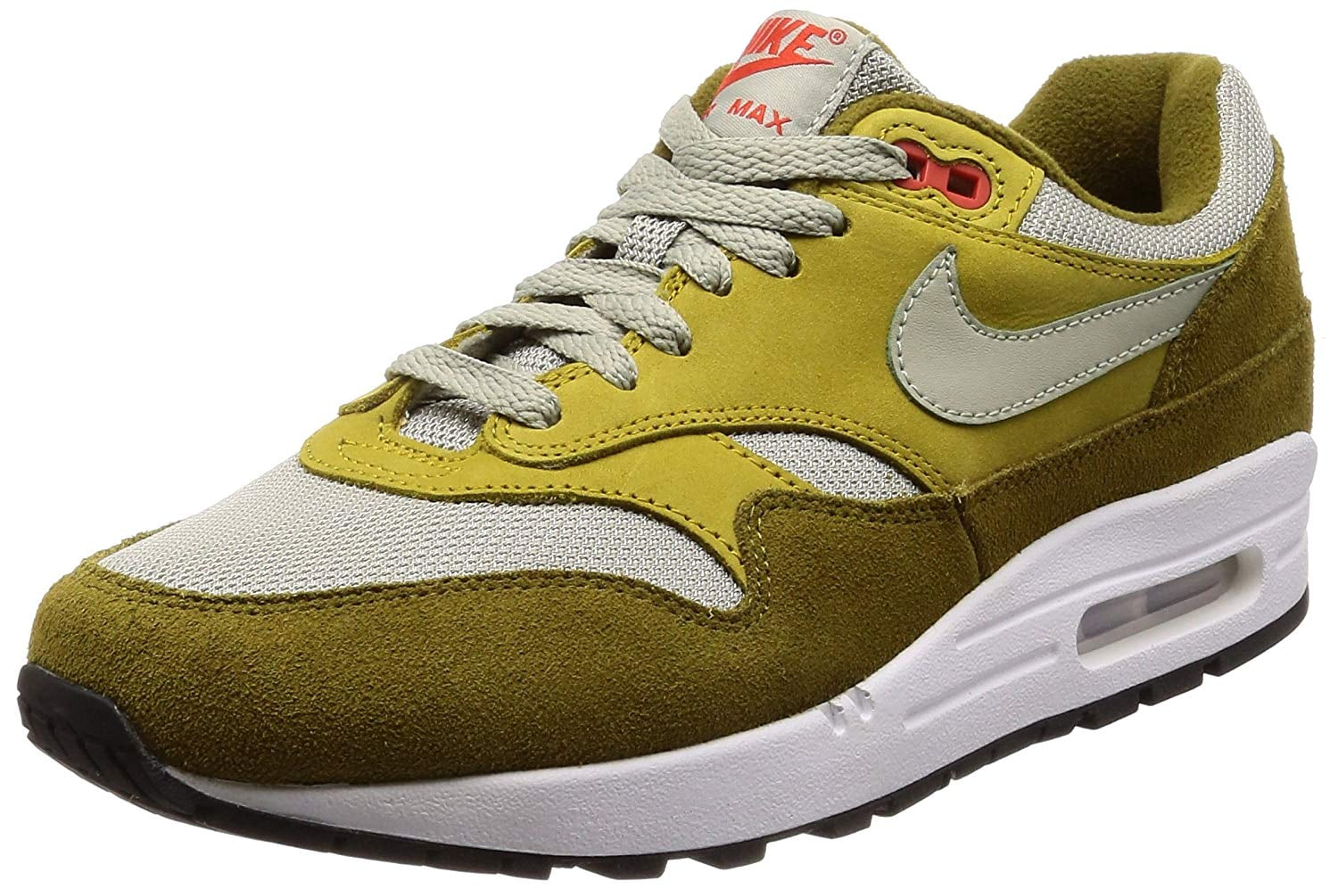 flexible Adoración contar Nike 908366-300: Air Max 1 Premium Retro Olive/Peat Moss/Spruce Fog  Sneakers - Walmart.com