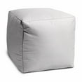 thumbnail image 6 of 17  Cool Crisp White Solid Color Indoor Outdoor Pouf Cover, 6 of 6
