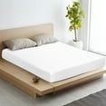 thumbnail image 1 of PiccoCasa Soft 100GSM Full Striped Bed Fitted Sheets 16 Inch Deep Pocket White, 1 of 7