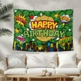thumbnail image 5 of Green Turtle Theme Happy Birthday Photography Backdrop, 5x3ft City Skyline Buildings Background Photo Booth Banner Props for Kids Girls Boys Birthday Baby Shower Holiday Party Decorations Supplies, 5 of 8