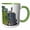 Green/White, variant on 3drose, Usa, Minnesota, Lake Superior, Split Rock Lighthouse Station., 11oz Two-tone Yellow Mug