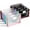 8 Pack Clear Black, variant on 6-Pack Plastic Expanding File Folders, Translucent Plastic Envelopes with Snap Closure, Large Capacity, Paper Storage Fits Letter/A4 Size - Black+Blue+Tea Grey