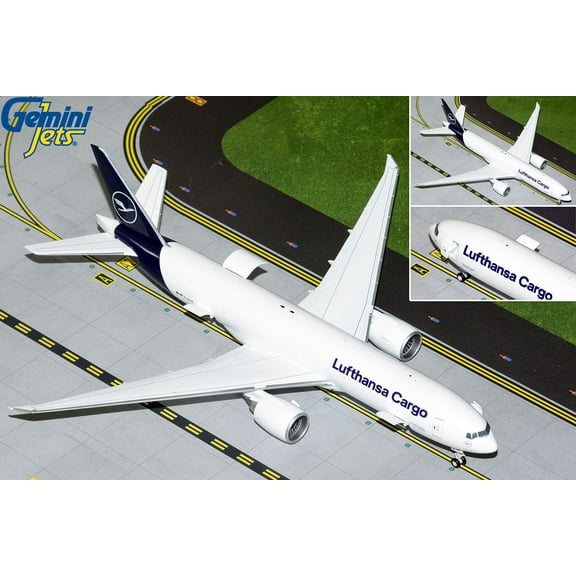 Boeing 777F Commercial Aircraft White w/Blue Tail "Gemini 200 - Interactive" Series 1/200 Diecast Model Airplane by GeminiJets