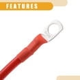 thumbnail image 6 of 1 Pcs 3/8" Lugs 1ft Cable Length Universal Battery Inverter Cable - Car 6 AWG Gauge Battery Cables Durable - Pure Copper Rubber Red, 6 of 7