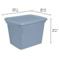 thumbnail image 2 of Sterilite 68 Liter Tote, Plastic Storage Bin with Snap-on Lid, Stackable, Light Blue, 2 of 8