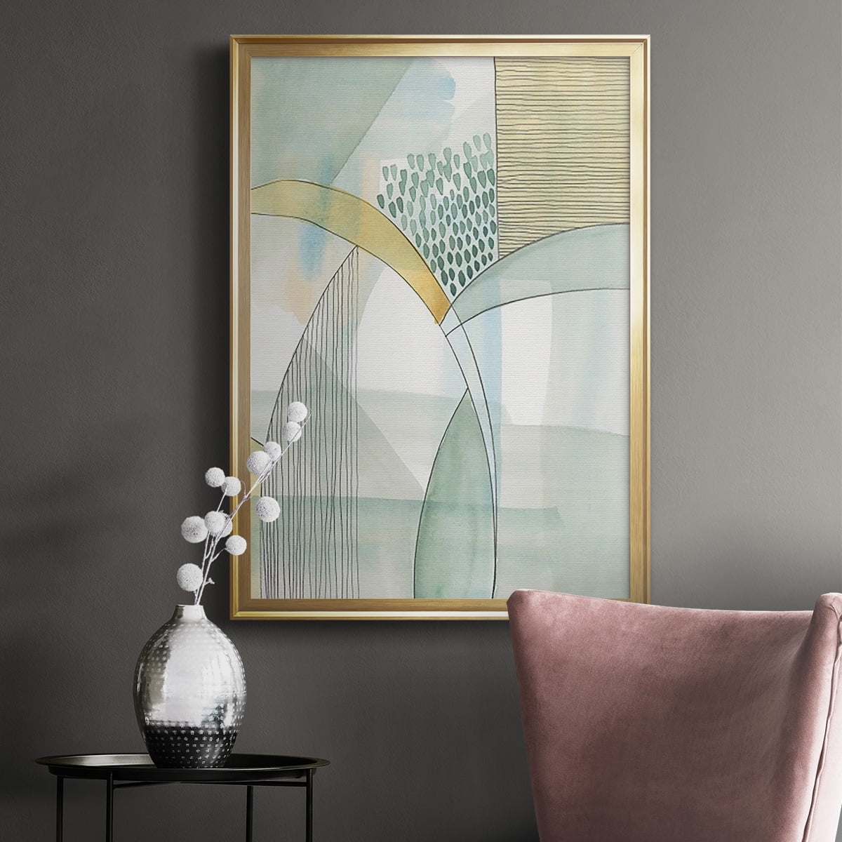 Mint Reflection I Premium Framed Print, in Gold, Black, or Silver - Ready to Hang