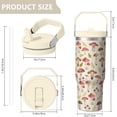 thumbnail image 4 of 30 Oz Tumbler Flat Mushroom Plants Tumbler with Lid and Straw, Birthday Gift Cup for Friend Women Men Coffee Travel Mug Thanksgiving Day Halloween Christmas Gift Water Bottle, 4 of 7