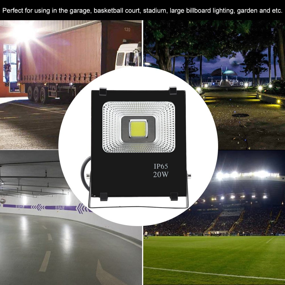 HERCHR 20W LED Flood Lights Super Bright Outdoor Work Light for Large