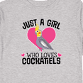 thumbnail image 4 of Inktastic Cockatiel Just A Girl Who Loves Girls Long Sleeve Toddler T-Shirt, 4 of 5