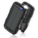 thumbnail image 3 of Cargador solar portátil de 20000 mAh, cargador de teléfono solar, cargador de batería externo impermeable para acampar para teléfono celular, 2 USB/linterna LED con brújula para actividades, 3 of 5