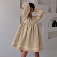 thumbnail image 2 of SZXZYGS Robes d'Été pour Femmes 2024 Vacances Tendance Plus de 60 Lignes Robe pour Femmes Tempérament Col en V Manches Coupe Ample Robe 2024, 2 of 5