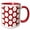 Red/White, variant on 3drose, Huge Painted White N Red Dots, 15oz Two-tone Red Mug